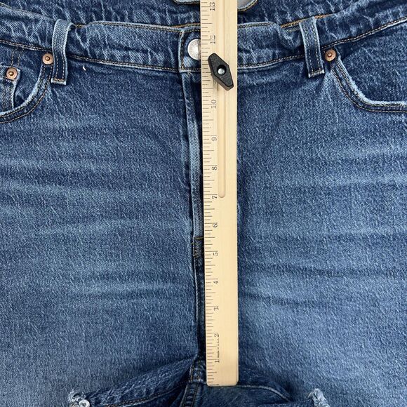 Levis Shorts Womens 20W Blue Denim Cutoff 501 High Rise Button Fly Cowgirl 90s - Picture 13 of 14